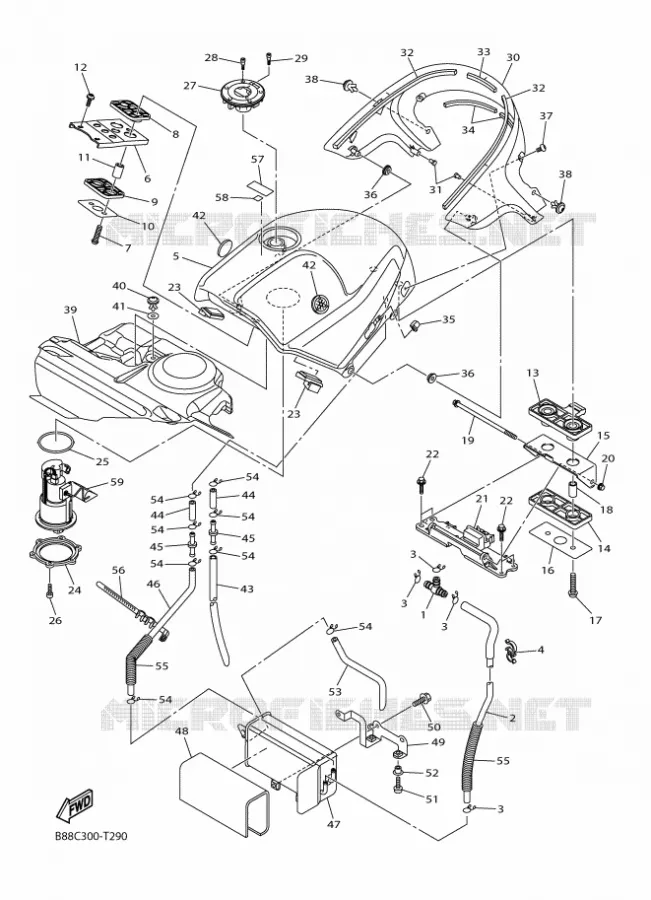 RESERVOIR A ESSENCE Yamaha MOTO 1300 2018 FJR AS  FJR1300-AS