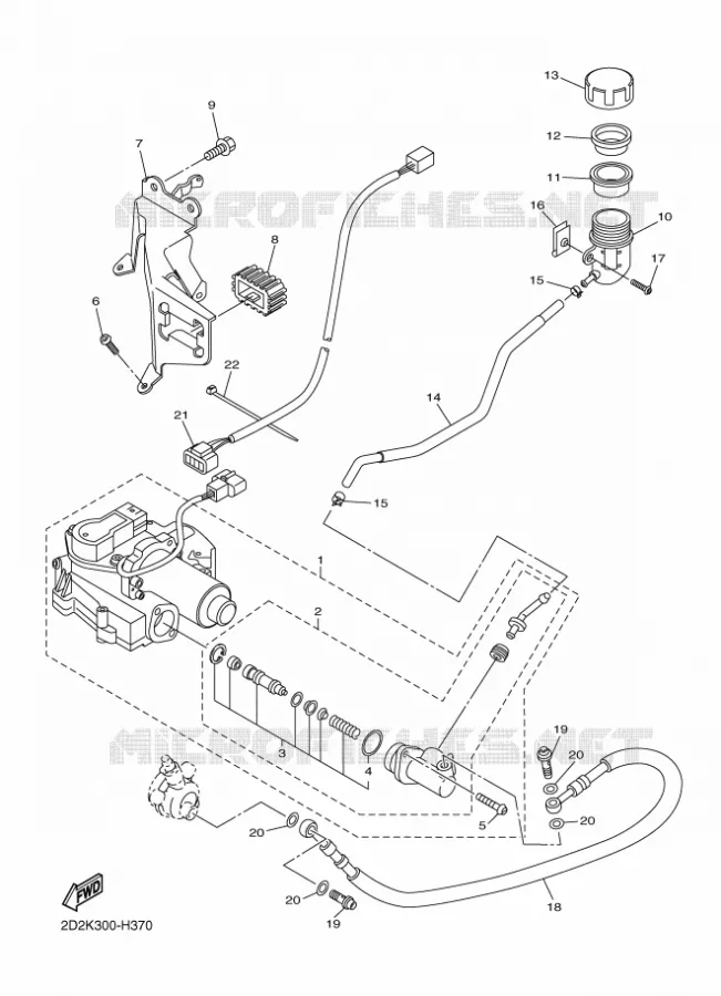 CLUTCH ACTUATOR Yamaha MOTO 1300 2018 FJR AS  FJR1300-AS