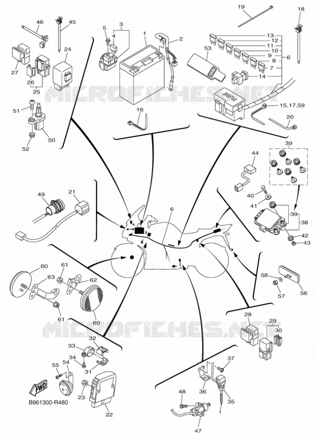 ELECTRIQUE 2 Yamaha MOTO 1300 2018 FJR AE  FJR1300-AE