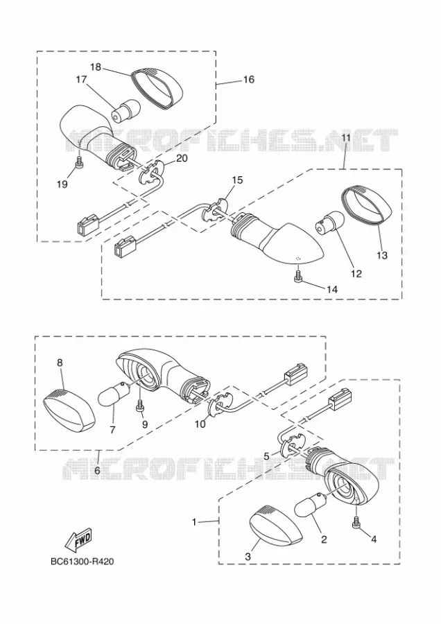 CLIGNOTANT Yamaha MOTO 700 2018 TRACER  MTT690-A