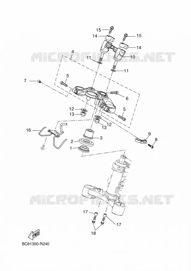 DIRECTION Yamaha MOTO 700 2018 TRACER  MTT690-A