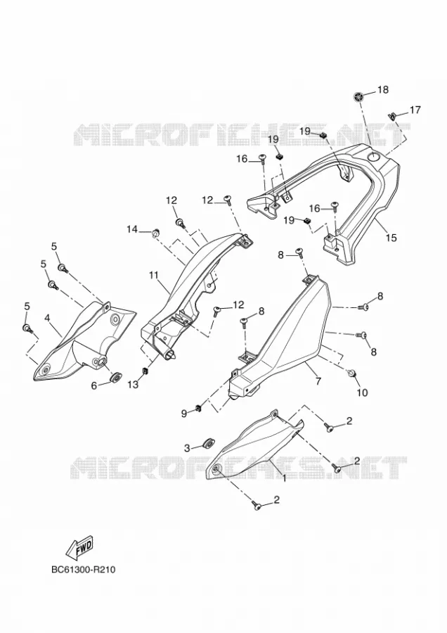 COUVERCLE LATERAL Yamaha MOTO 700 2018 TRACER  MTT690-A
