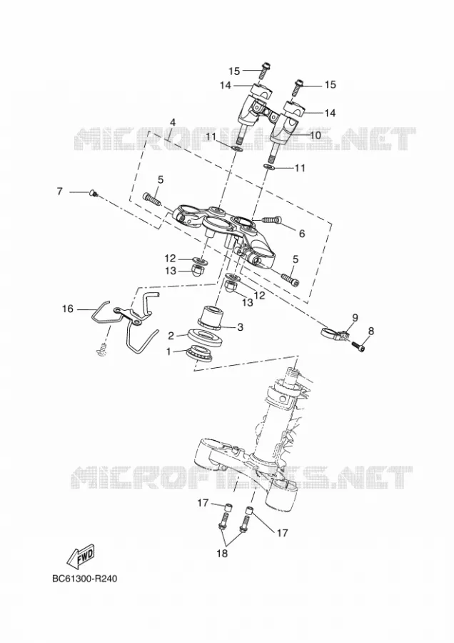 DIRECTION Yamaha MOTO 700 2018 TRACER  MTT690-A
