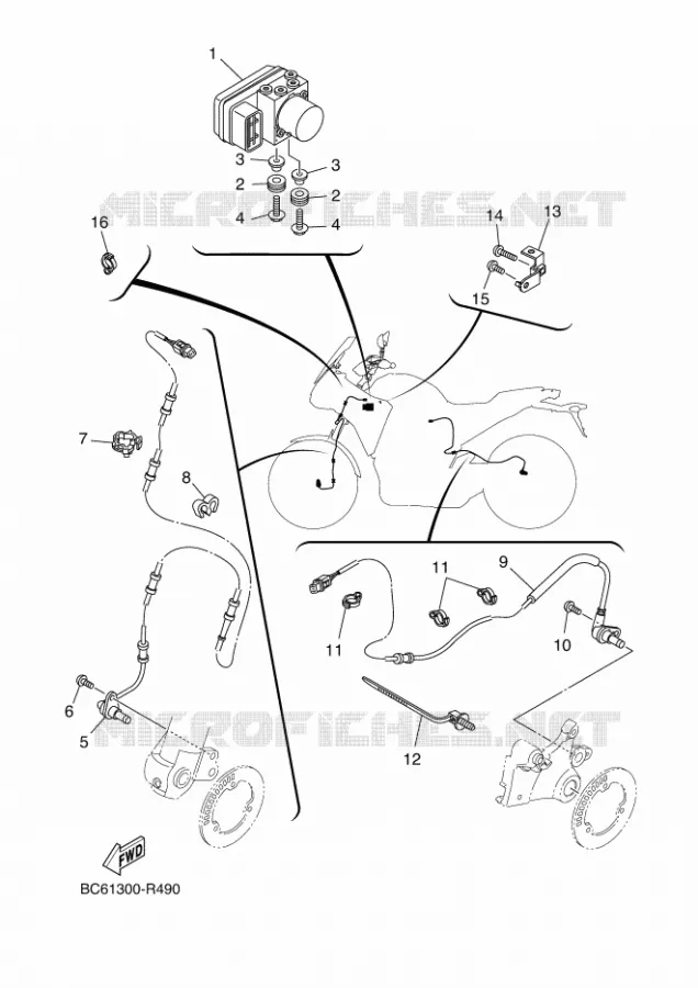 ELECTRIQUE 3 Yamaha MOTO 700 2018 TRACER  MTT690-A