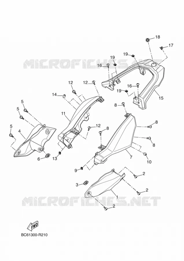 COUVERCLE LATERAL Yamaha MOTO 700 2018 TRACER 35KW  MTT690-U