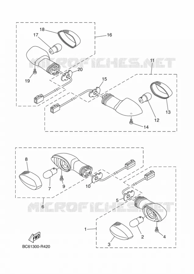 CLIGNOTANT Yamaha MOTO 700 2018 TRACER 35KW  MTT690-U
