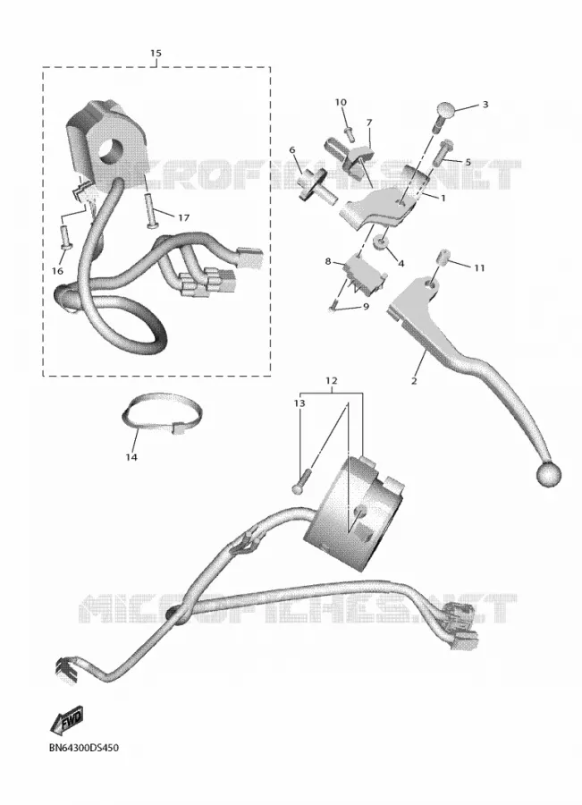 COMMODO / LEVIER Yamaha MOTO 600 2018 R6  YZF600