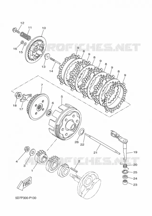 EMBREAGEM Yamaha MOTO 125 2018 MT  MT125-A