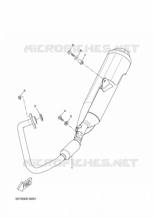 ESCAPAMENTO Yamaha MOTO 125 2018 MT  MT125-A