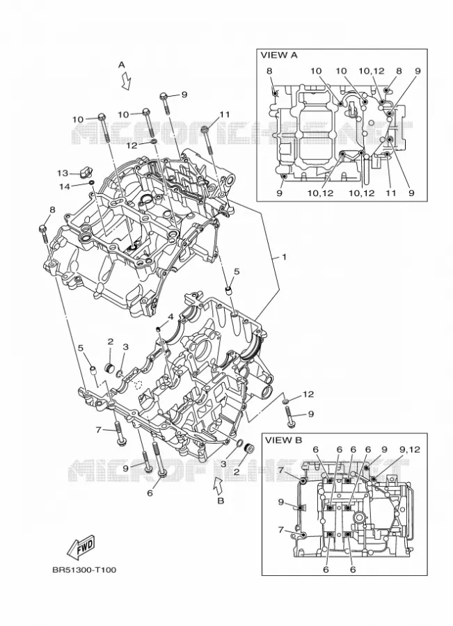 CARTER MOTEUR Yamaha MOTO 300 2018 R3  YZF-R3A