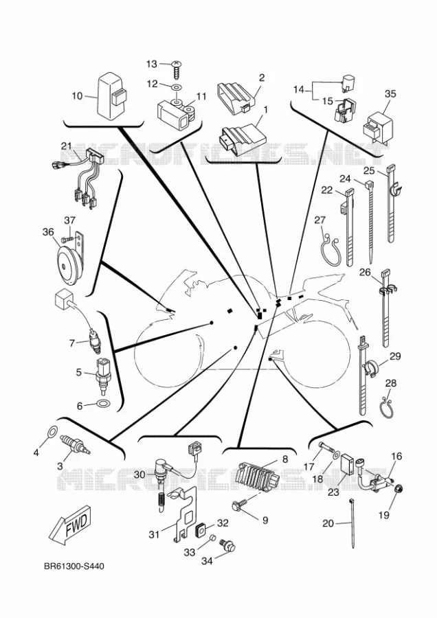 PARTIE ELECTRIQUE 2 Yamaha MOTO 125 2018 R125  YZF-R125A