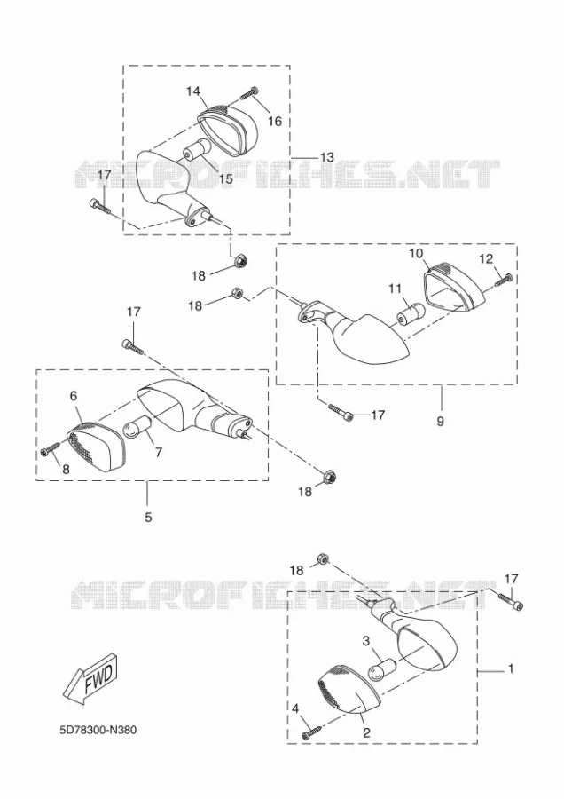 CLIGNOTANT Yamaha MOTO 125 2018 R125  YZF-R125A