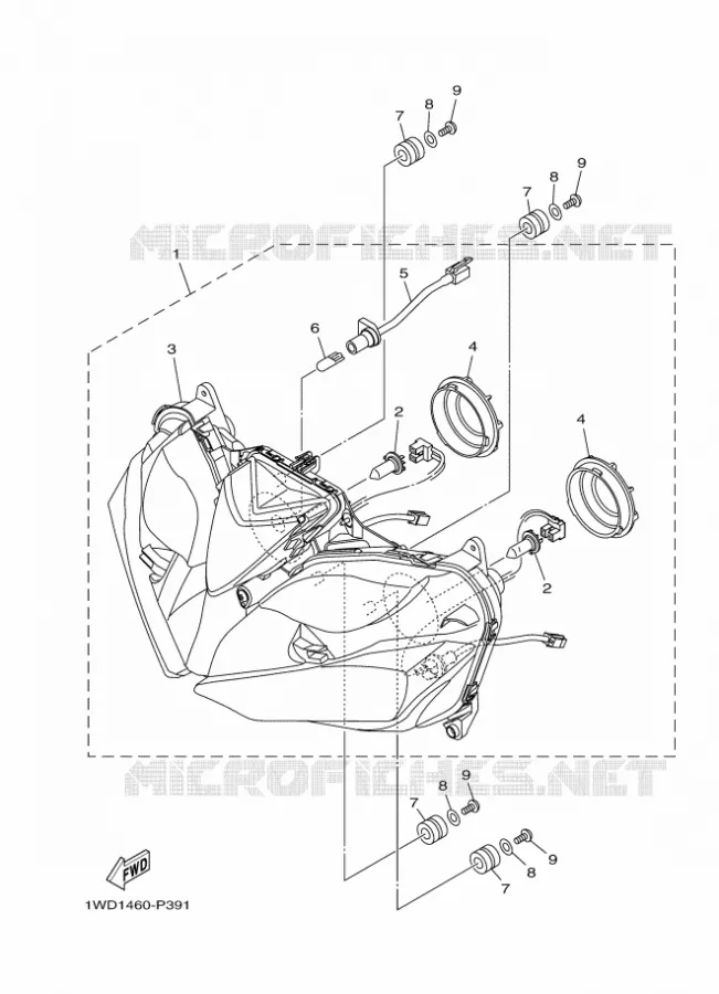 PHARE  Yamaha MOTO 250 2018 R25  YZF-R25A