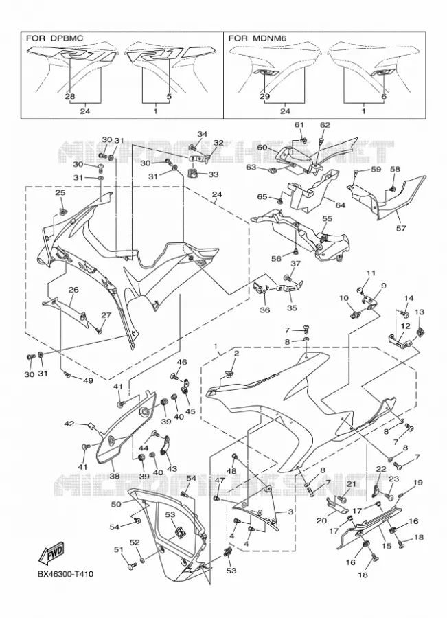 CARENAGE 2 Yamaha MOTO 1000 2018 R1  YZF-R1