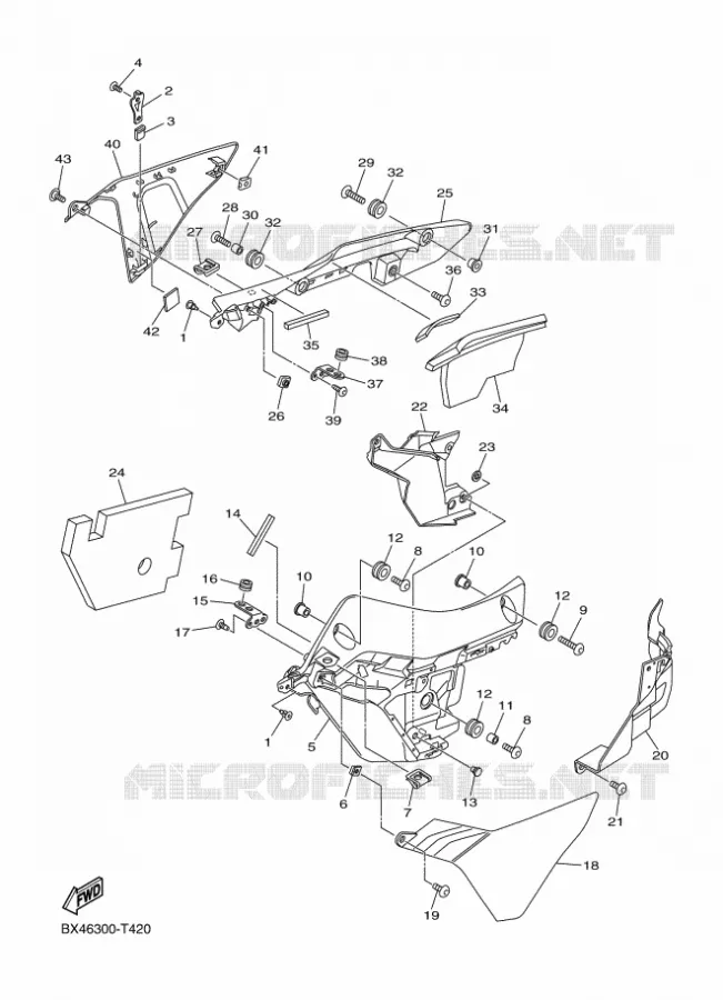 COWLING 3 Yamaha MOTO 1000 2018 R1  YZF-R1