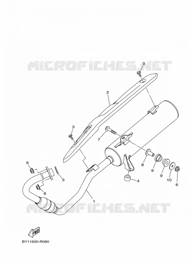 ECHAPPEMENT Yamaha MOTO 110 2018 CRUX  YD110-1