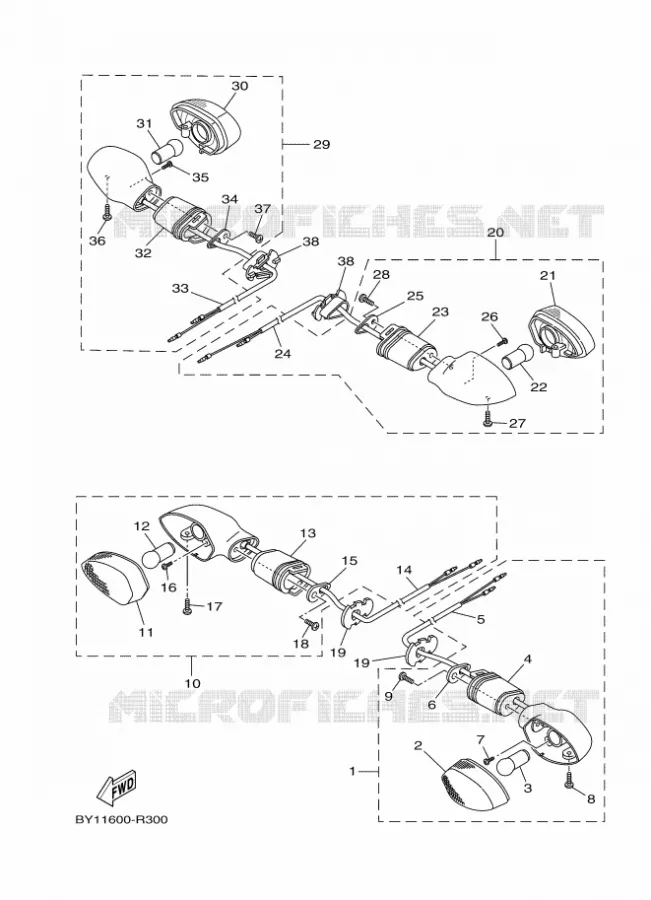 CLIGNOTANT Yamaha MOTO 110 2018 CRUX  YD110-1