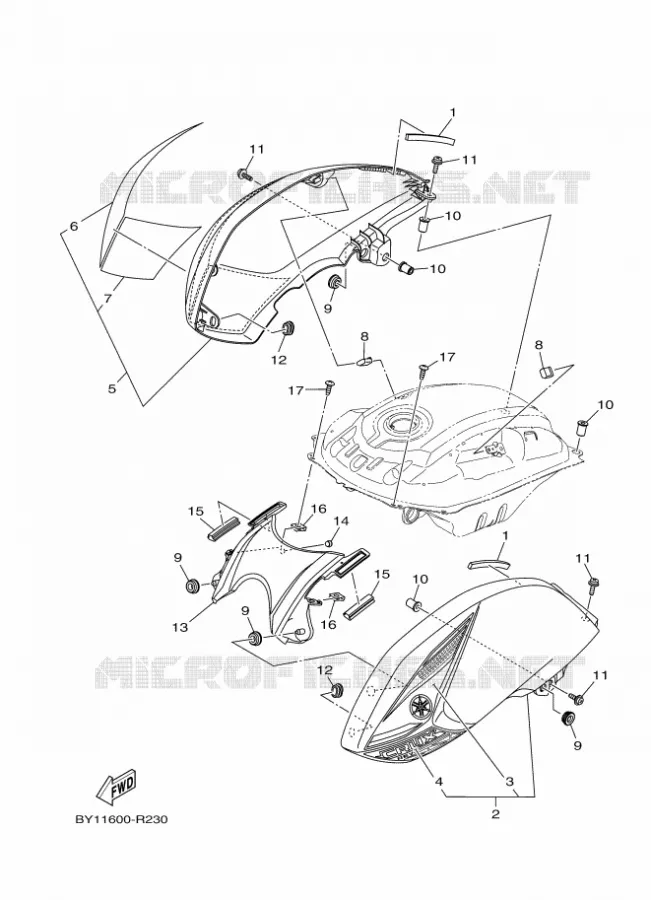FUEL TANK 2 Yamaha MOTO 110 2018 CRUX  YD110-1