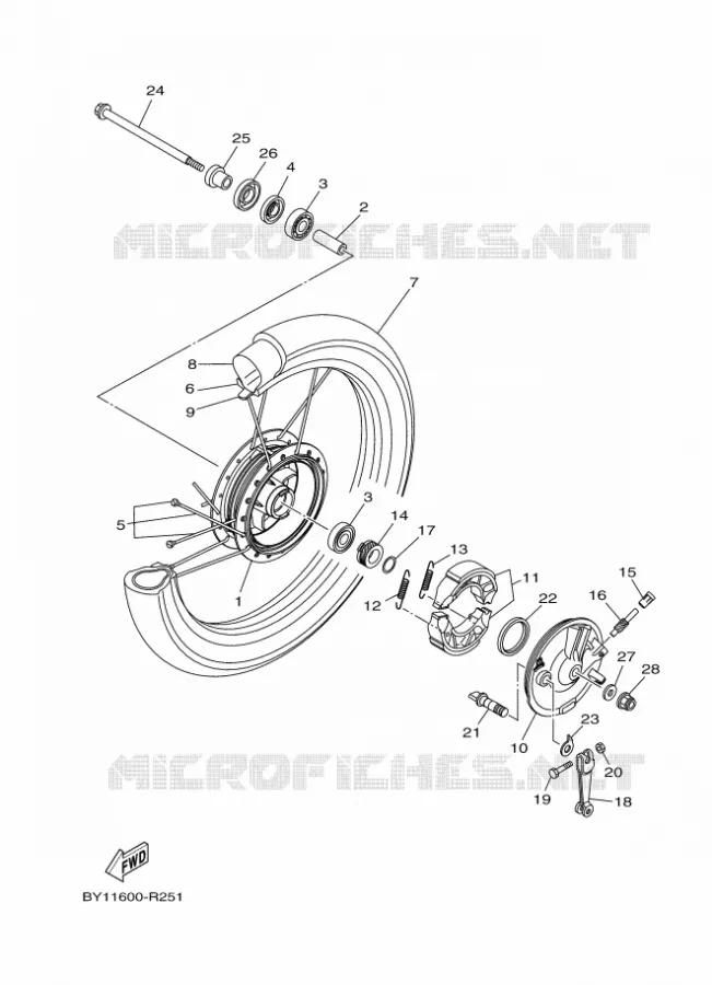 ROUE AVANT Yamaha MOTO 110 2018 CRUX  YD110-1