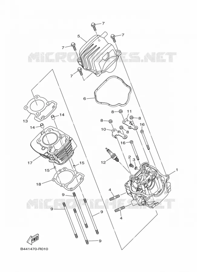 CYLINDRE Yamaha MOTO 110 2018 CRUX  YD110D-4