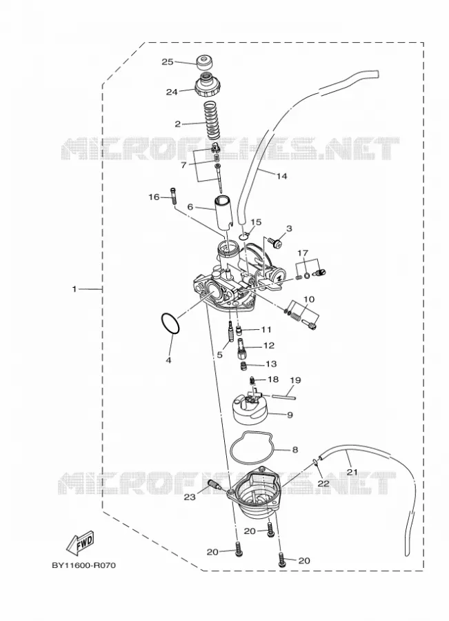 CARBURATEUR Yamaha MOTO 110 2018 CRUX  YD110D-4
