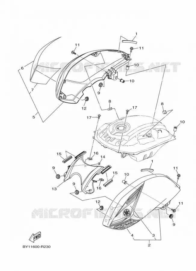 FUEL TANK 2 Yamaha MOTO 110 2018 CRUX  YD110D-4