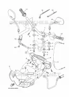 GUIDON ET CABLES pour Yamaha CRYPTON 110 de 2018