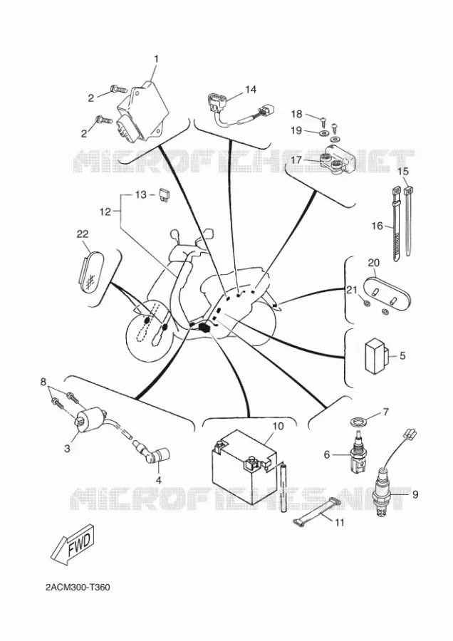PARTIE ELECTRIQUE 2 Yamaha SCOOTER 50 2018 NEOS 4  YN50F