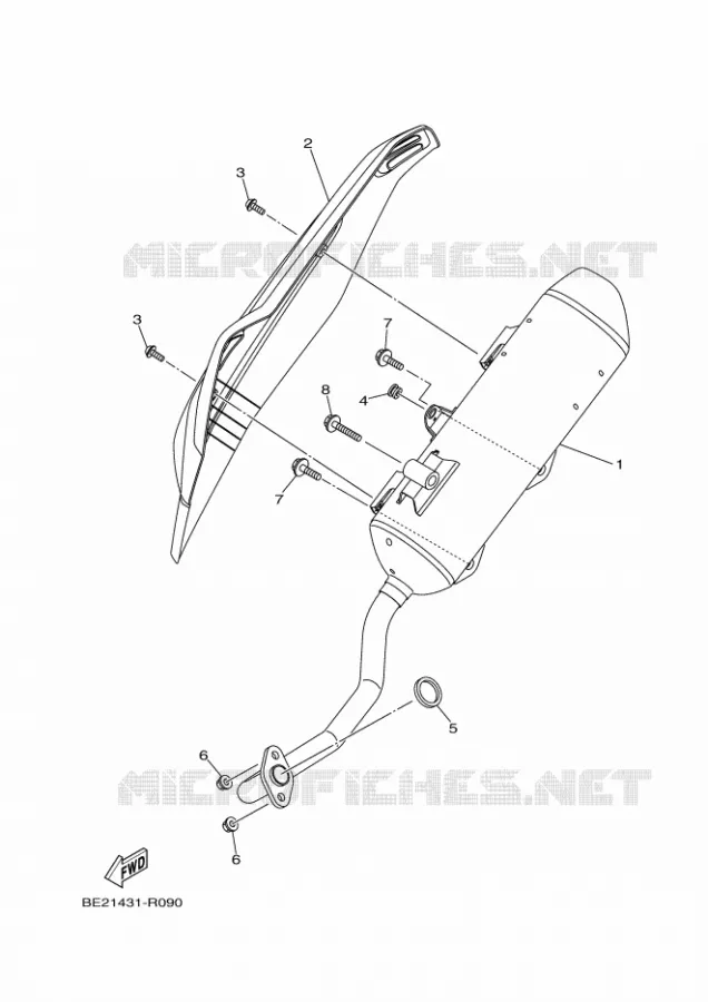 ECHAPPEMENT Yamaha SCOOTER 155 2018 TRICITY  MWS150-A