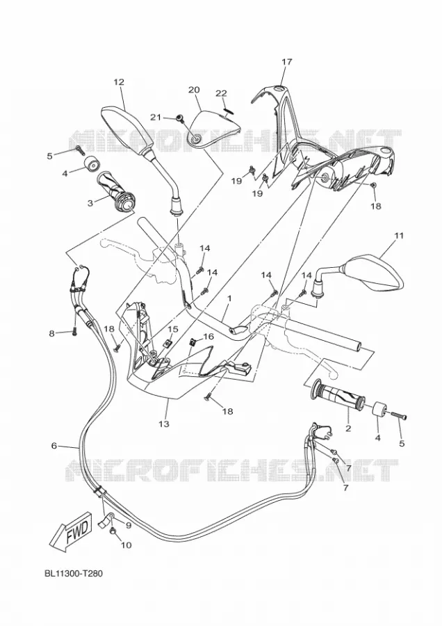 GUIDON ET CABLES Yamaha SCOOTER 125 2018 XMAX  YP125RA