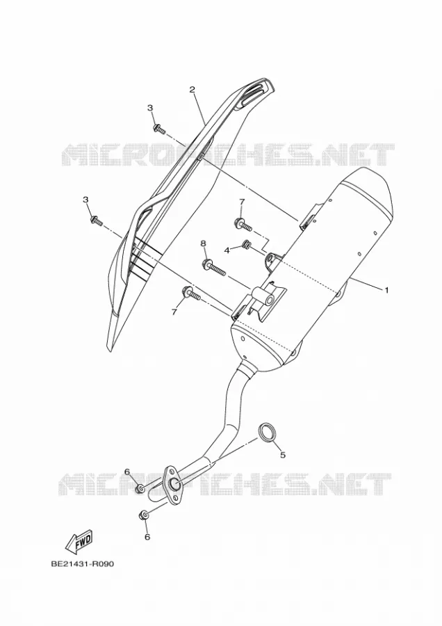 ECHAPPEMENT Yamaha SCOOTER 125 2018 TRICITY  MWS125-C