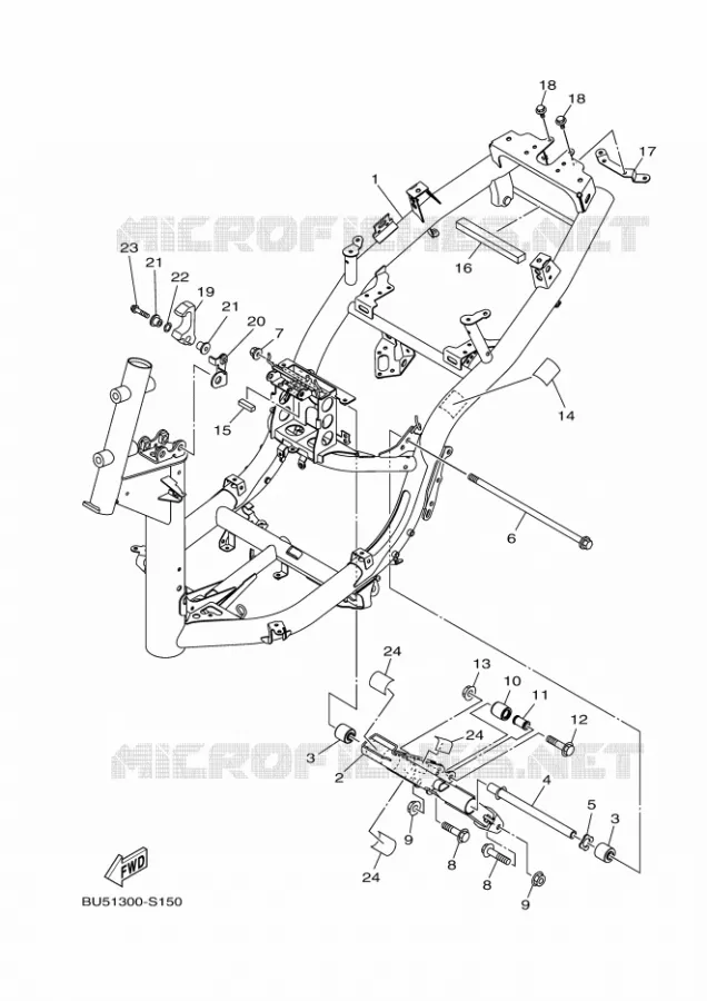 CADRE Yamaha SCOOTER 125 2018 MBK TRYPTIK  MWS125-C