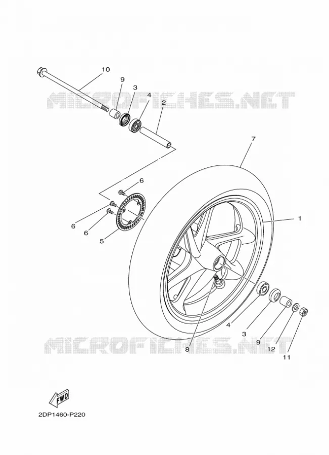 ROUE AVANT Yamaha SCOOTER 125 2018 MBK OCITO  GPD125-A