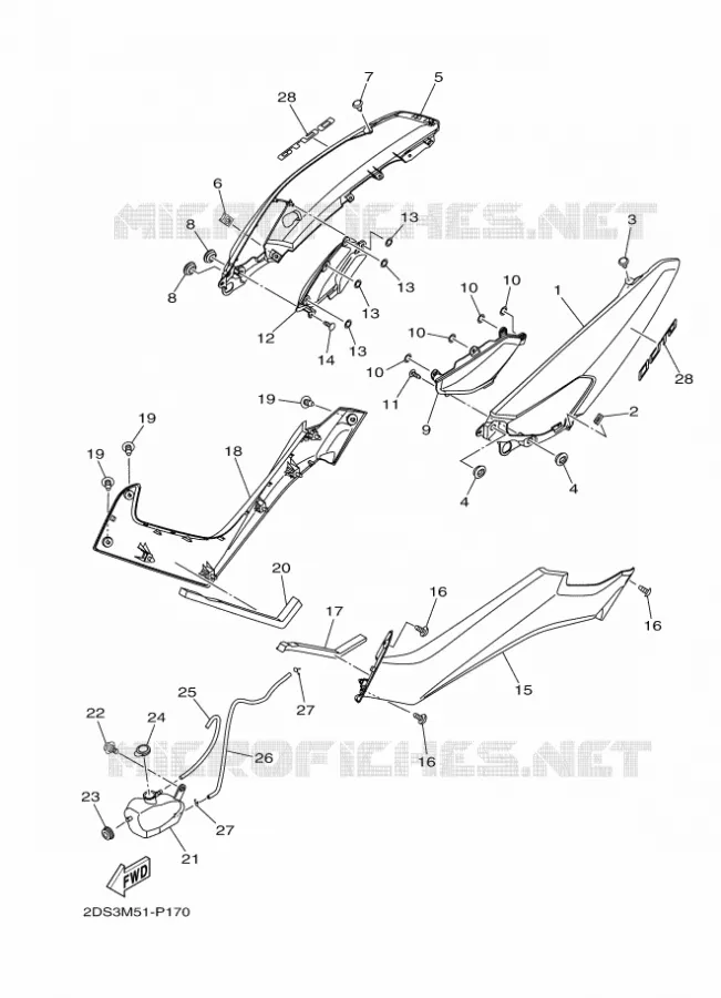 COUVERCLE LATERAL Yamaha SCOOTER 125 2018 MBK OCITO  GPD125-A