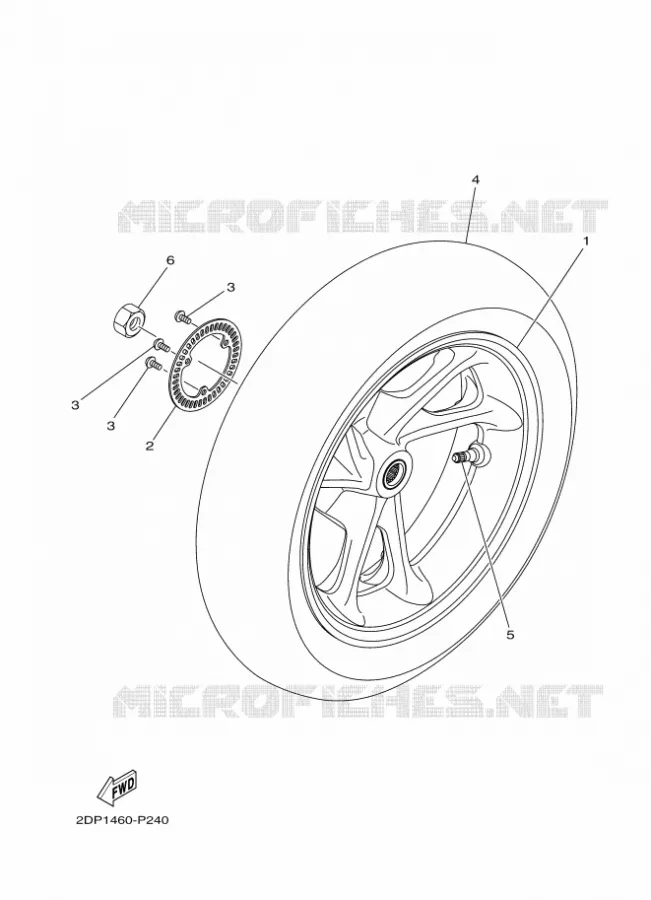 ROUE ARRIERE Yamaha SCOOTER 125 2018 MBK OCITO  GPD125-A