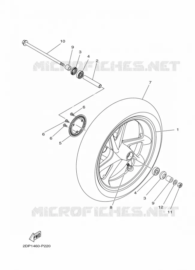 ROUE AVANT Yamaha SCOOTER 150 2018 NMAX  GPD150-A
