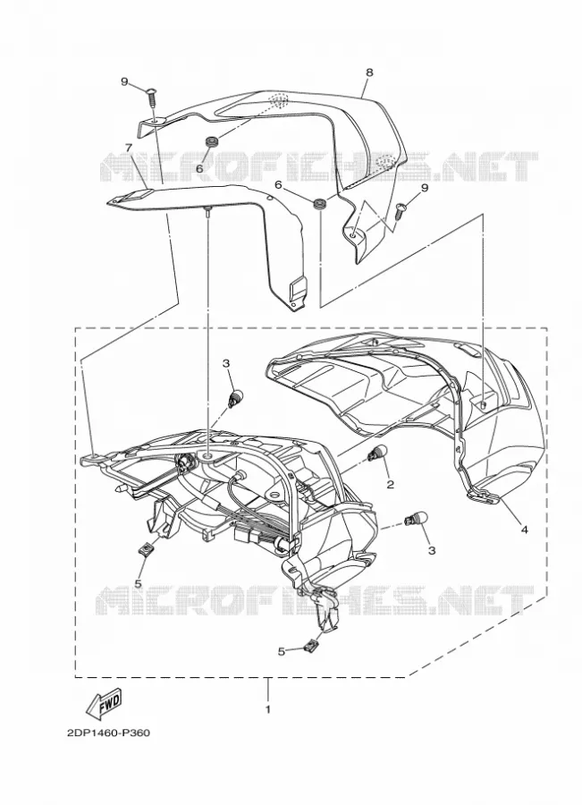 FEU ARRIERE Yamaha SCOOTER 150 2018 NMAX  GPD150-A