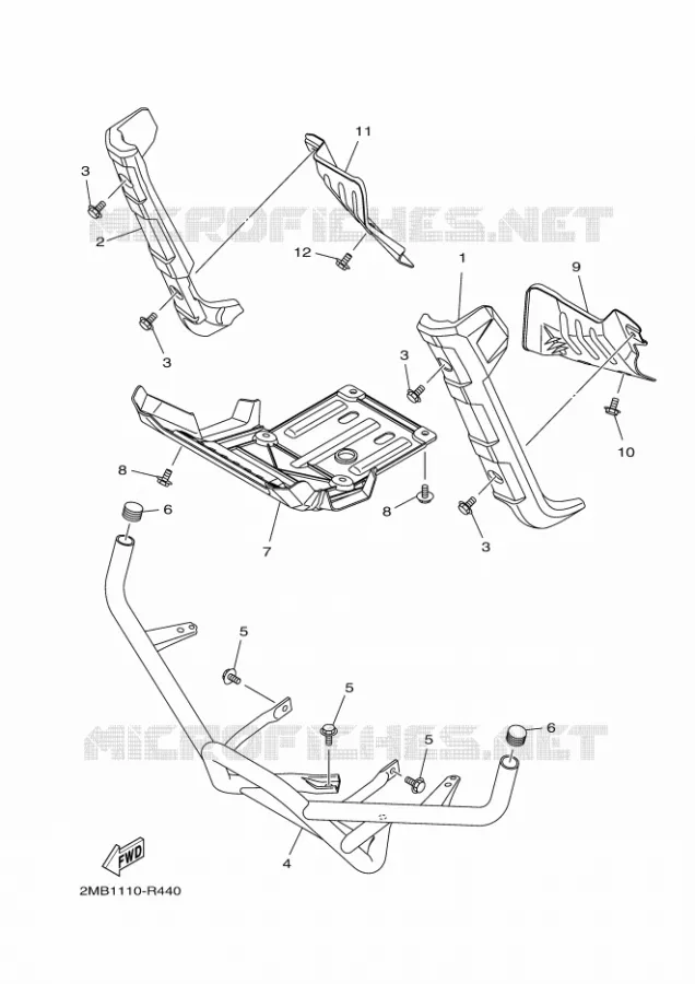 GARDE BOUE Yamaha SIDE BY SIDE 700 2018 WOLVERINE  YXE700E
