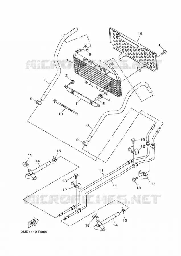 OIL PIPE Yamaha SIDE BY SIDE 700 2018 WOLVERINE  YXE700E