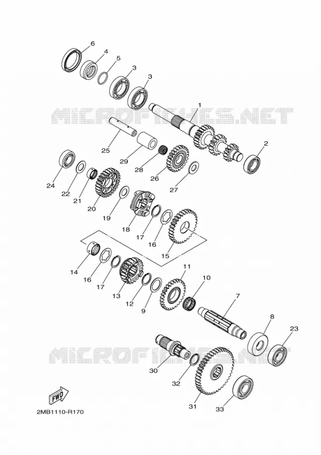 TRANSMISSION Yamaha SIDE BY SIDE 700 2018 WOLVERINE  YXE700E