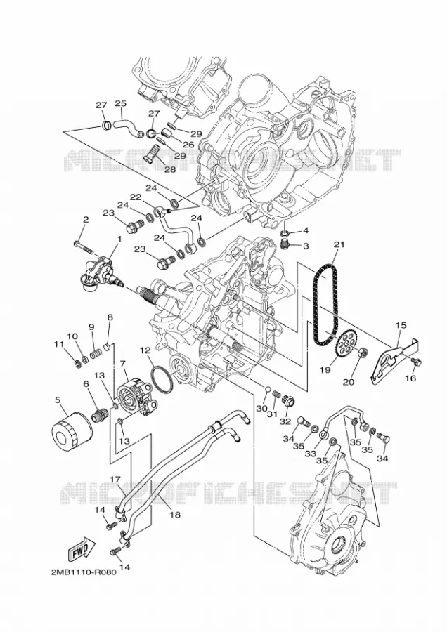 POMPE A HUILE Yamaha SIDE BY SIDE 700 2018 WOLVERINE  YXE700E