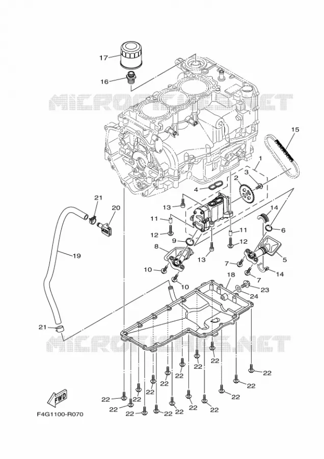 POMPE A HUILE Yamaha WAVERUNNER 1050 2017 EX  EX1050A-S