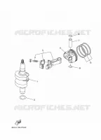 VILEBREQUIN / PISTON pour Yamaha F2.5B Manual Starter, Tiller Handle, Manual Tilt, Shaft 20