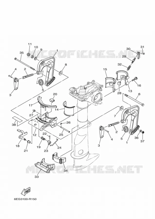 BRACKET Yamaha OUTBOARD ENGINES 2.5hp (1.8kW) 2017 F2.5  F2.5BMHS
