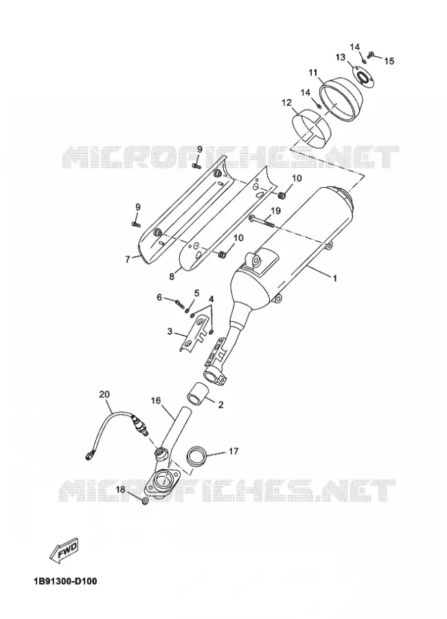 ECHAPPEMENT Yamaha SCOOTER 125 2012 XMAX ABS  YP125RA