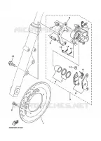 ETRIER DE FREIN AVANT pour Yamaha YBR125EGS de 2008