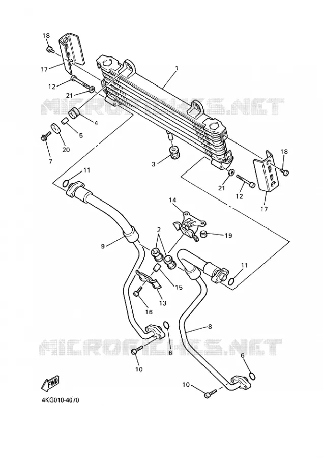 RADIATEUR D'HUILE / ECHANGEUR Yamaha MOTO 1300 1999 XJR  XJR1300SPL