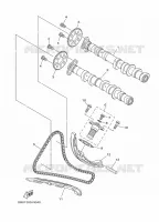 ARBRE A CAMES / CHAINE DE DISTRIBUTION pour Yamaha TRACER 900 GT de 2018