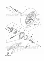 ROUE ARRIERE pour Yamaha TRACER 900 GT de 2018