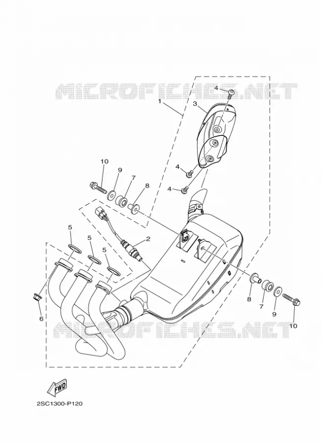 ECHAPPEMENT Yamaha MOTO 900 2018 TRACER  MTT850D